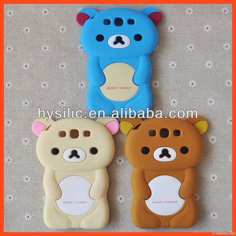 3D Rilakkuma silicone Case for Galaxy Siii