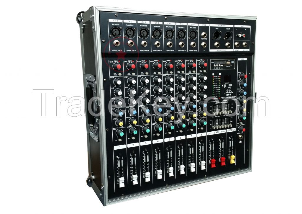 Professional audio mixer without amplifier  [