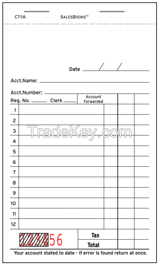 CT-1A  guest checks