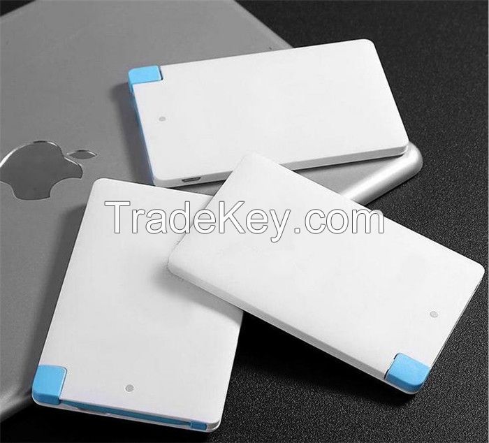 new design 2500mah portable mobile power bank credit card power bank