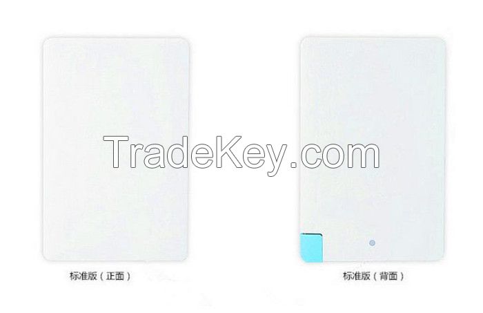 new design 2500mah portable mobile power bank credit card power bank