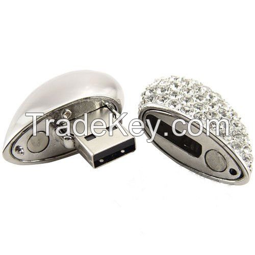 Wholesale crystal usb, usb flash drive with diamond 1-64gb