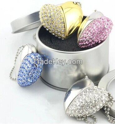 Wholesale crystal usb, usb flash drive with diamond 1-64gb