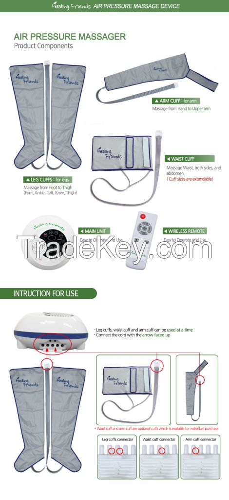 'Healing Friends' - AIR RESSURE MASSAGER (LEG CUFFS)