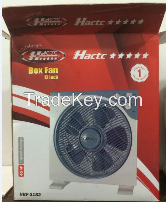 12inch Full plastic box fan with timer