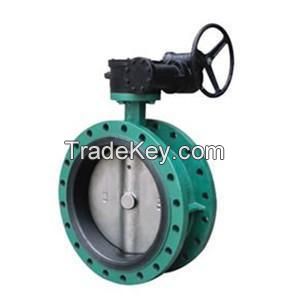 Double flanged type centric butterfly valve