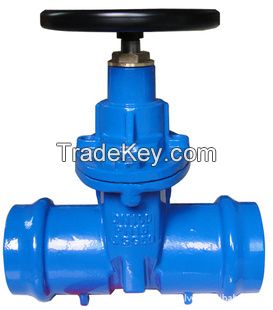 Socket end Resilient gate valve for PVC pipe