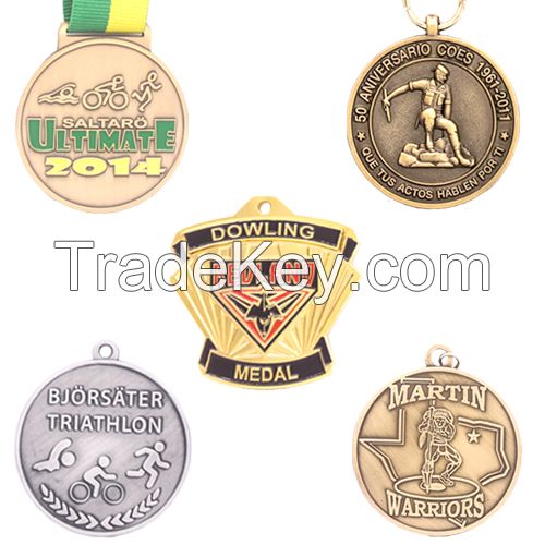 Custom factory price medals, customized souvenir 3d sports medals with ribbon,