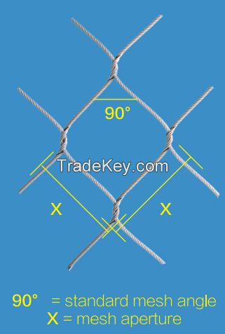 Stainless steel wire rope netting mesh, hand-woven ss wire cable mesh (ss304, 316) 