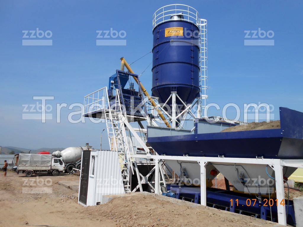 Mobile concrete plant