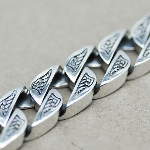 Sterling Silver Bold Curb Chain Bracelet for Men