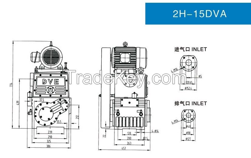 Rotary Piston Pump Used for Chemical Industry Vacuum Coating