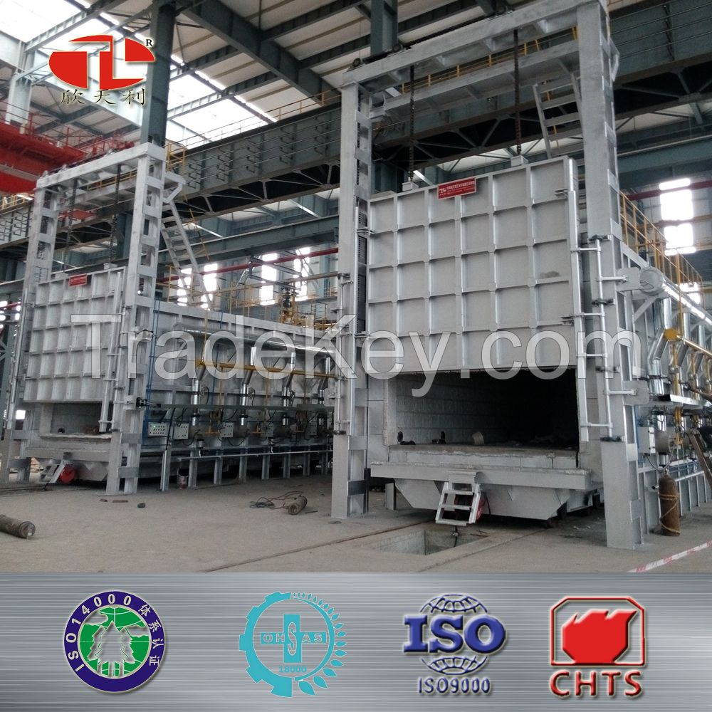 Car bottom electric resistnace tempering furnace