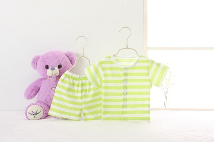 Baby short sleeve short pants suit stripe underwear 