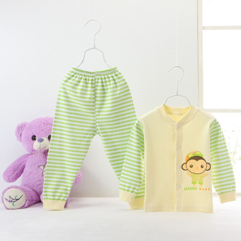 0-3 Ages Baby Pure Cotton Underwear Suits Spring Autumn Clothes Long Sleeves