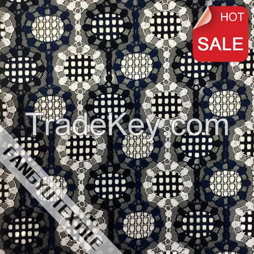 High Quality Geometric Knitting Lace Fabric