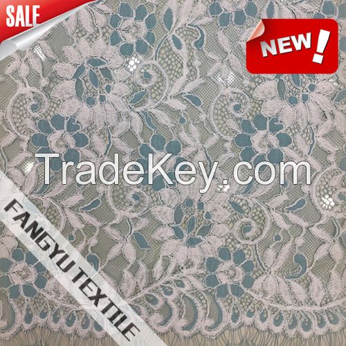 2016 Hot Sell Jacquard Knitting Lace Fabric