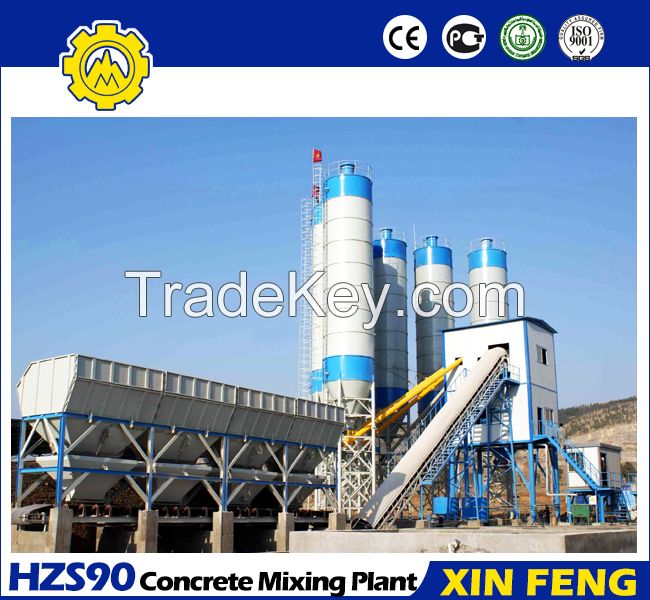 HZS90 concrete batching plant for sale