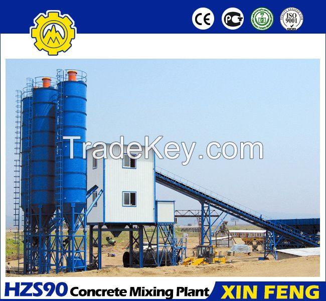 HZS90 concrete batching plant for sale