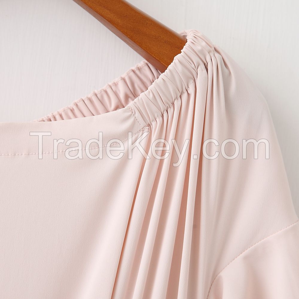 Korean fan slim sexy strapless dress pleated flounces word