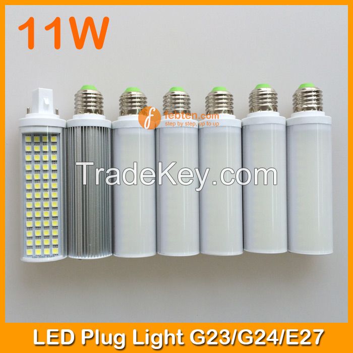 11W LED Plug Lamp G23/G24/E27 Round Shape