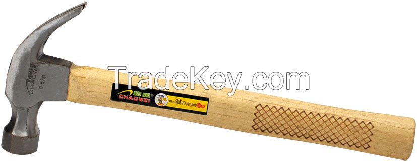 claw hammer  with wooden handle