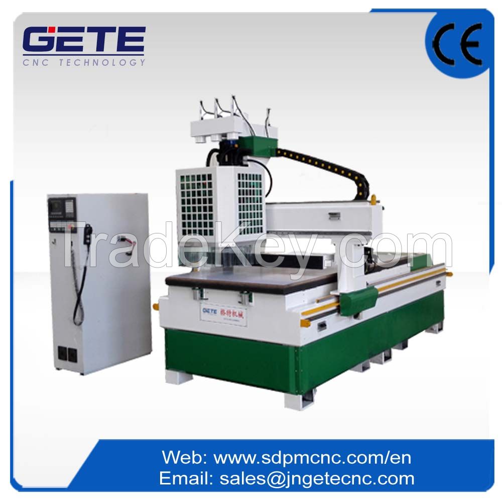 There Heads CNC Wood Cutting Machine