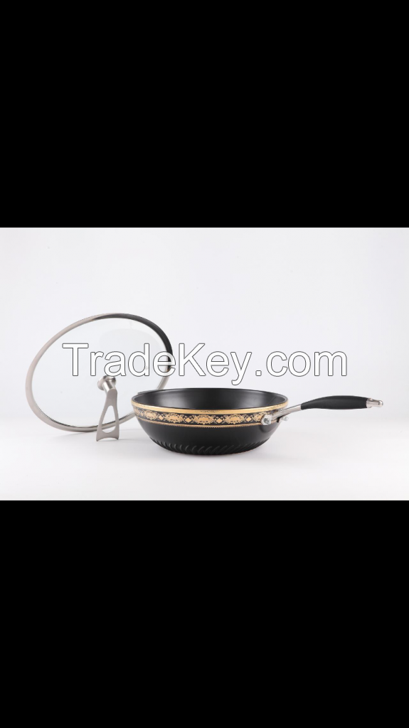 painted enamel pure ceramics Non-stick Non-broken wok pan