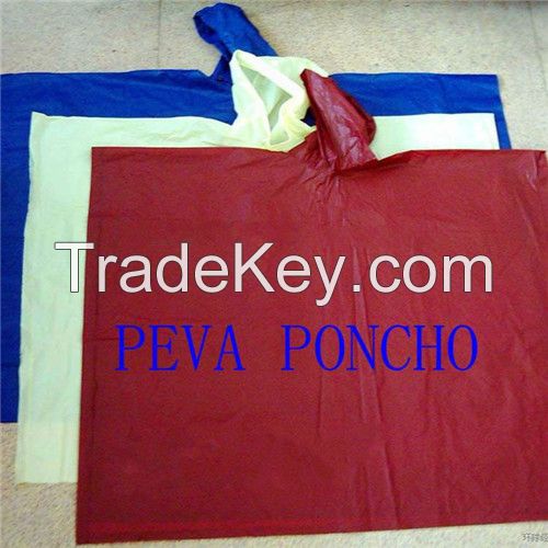 100% PEVA Rain Poncho