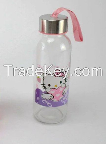 glass water bottle, glass water jar, glass bottle