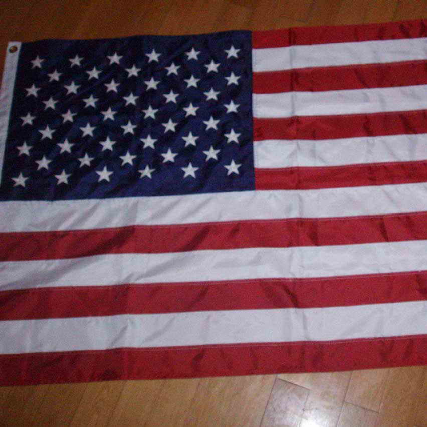 embroidered flag