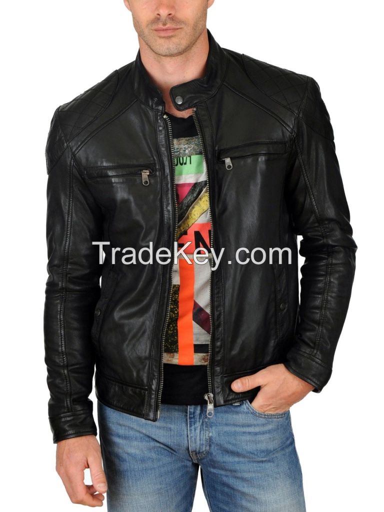 Leather Jacket For Men - Black / Brown Attractive Stylish