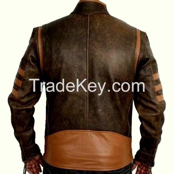 X Men Men Wolverine Origins XO Logans XMen Genuine Leather Biker Style Jacket