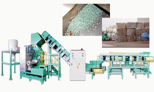 PET Bottle Flakes Crushing &amp; Granulating Production Line