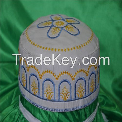 Computerized  Embroidery Hat/ Islamic Hats