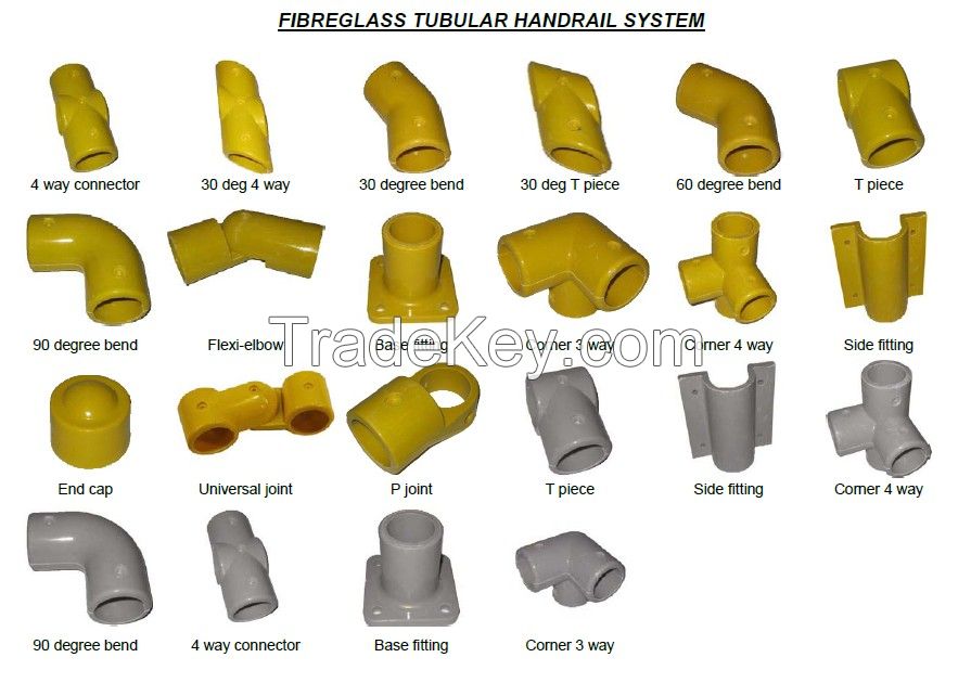 fiberglass railing FRP hardrail GRP handrail