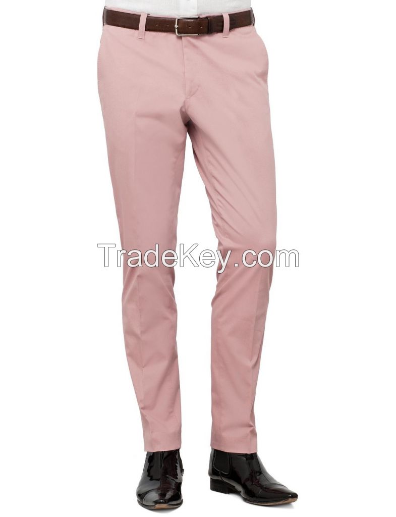 MODERN PINK COTTON FORMAL TROUSER