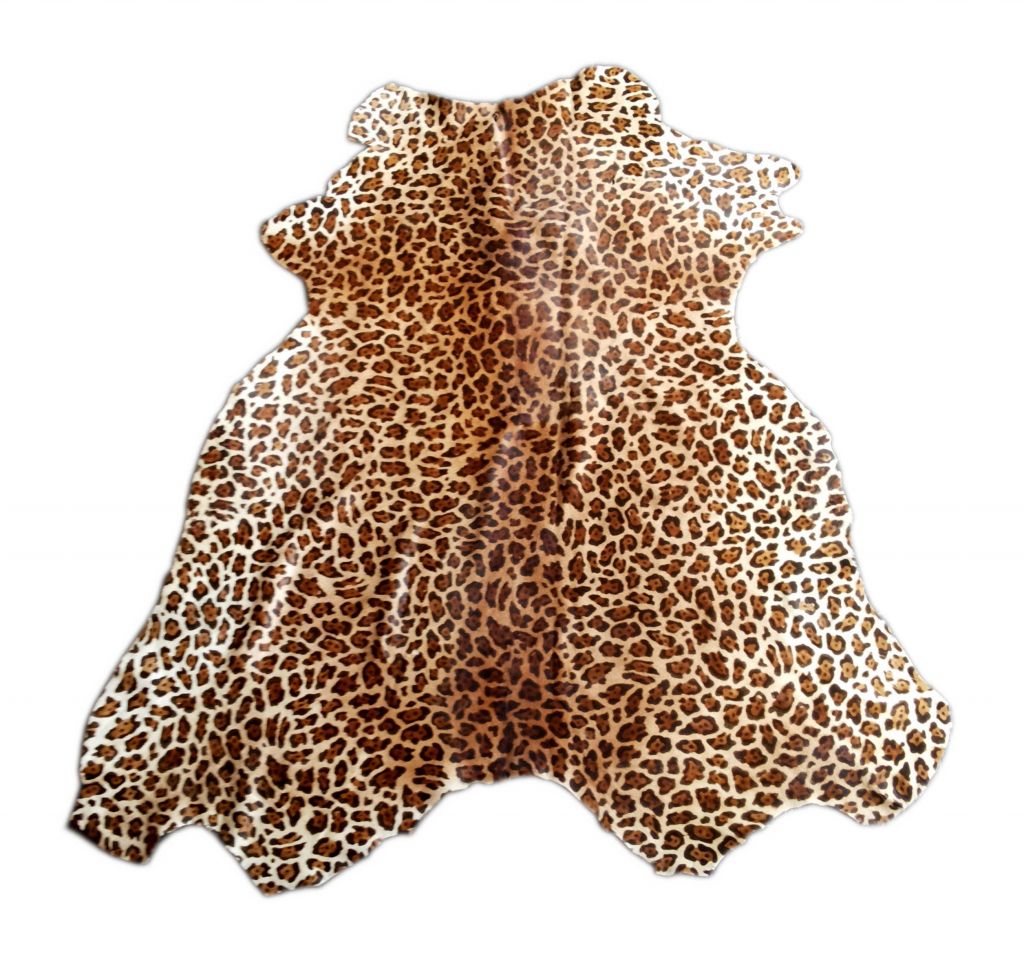 Animal Printed on Genuine Cowhide Leather Furs.