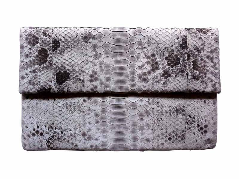 Folding Snakeskin Clutch Bag