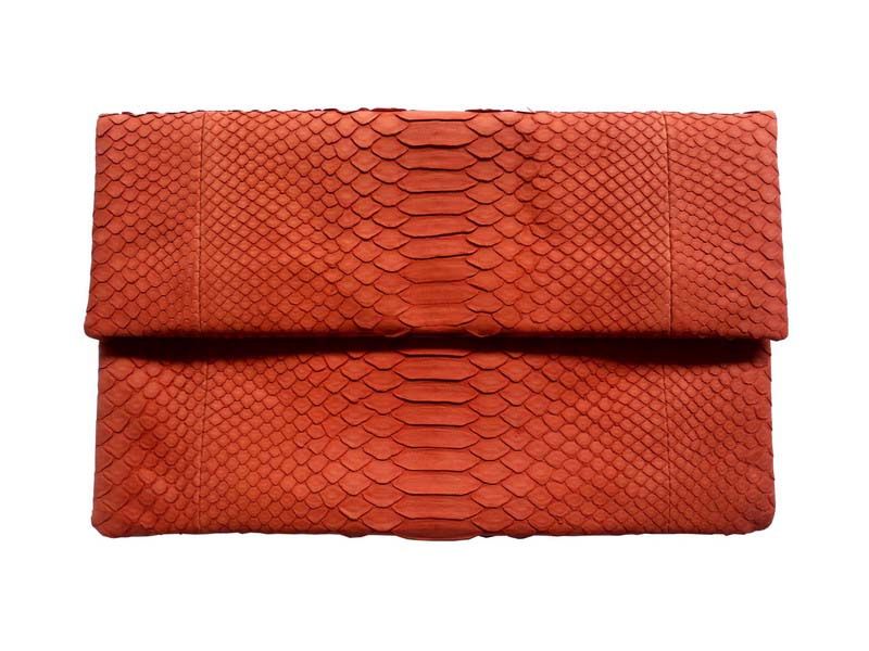 Folding Snakeskin Clutch Bag