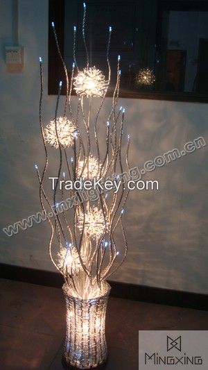 Vase decorated living room floor lamp