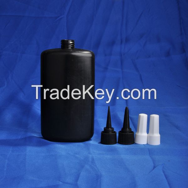 plastic chemical bottle UV cure acrylic adhesive bottle