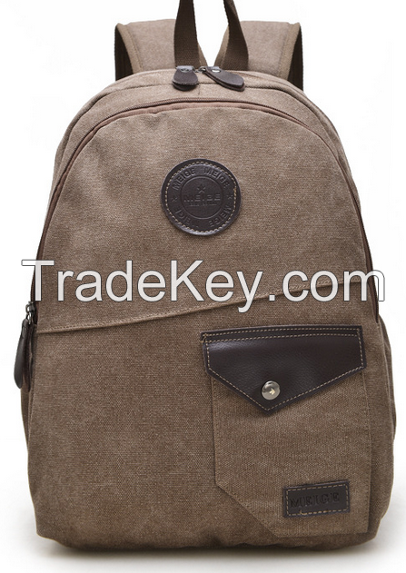 wholesale retro canvas computer backpack