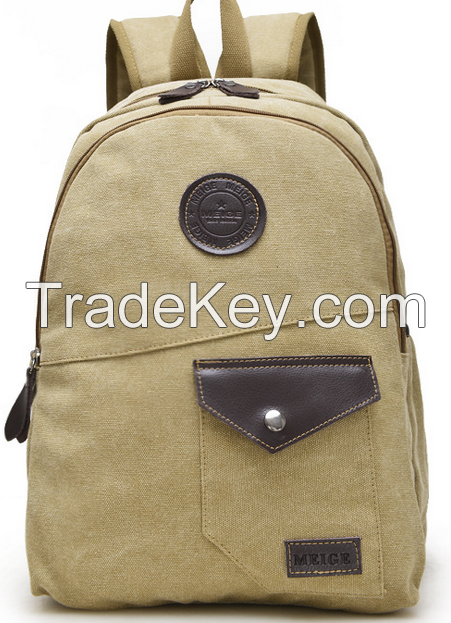 wholesale retro canvas computer backpack