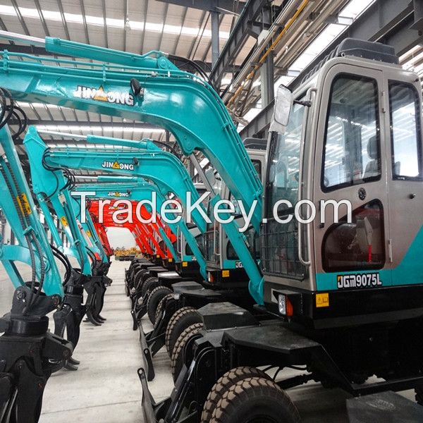 Good quality,JINGONG JGM9075L WHEEL EXCAVATOR  for sale 