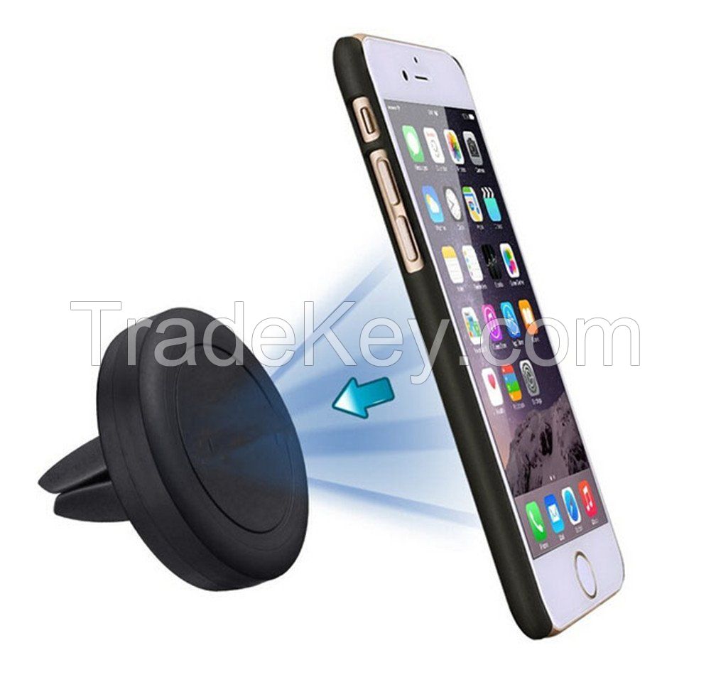 Car Mount Holder,Kmida Universal Magnetic Air-vent Car Mount Holder for iPhone 4 5 5C 5S 6 6 Plus, Samsung Galaxy S Series, Note, and Android Smart Phones Mini Tablets