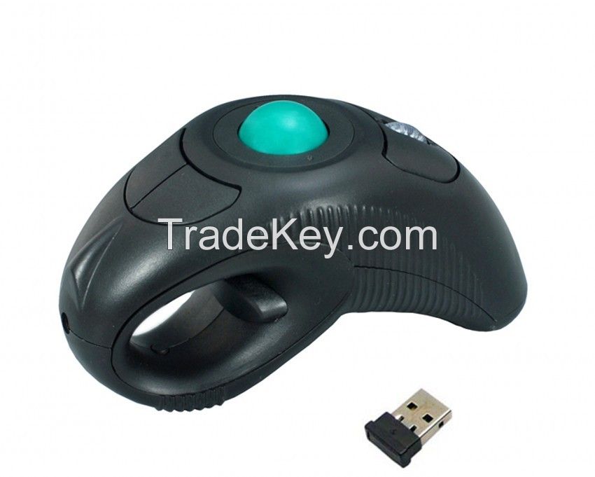 Ergonomic design  laptop destop 2.4GHz Trackball figer wireless