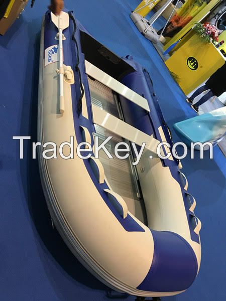 3.0M Inflatable Boat Inflatable Dinghy Yacht Tender Raft With Aluminum Floor 