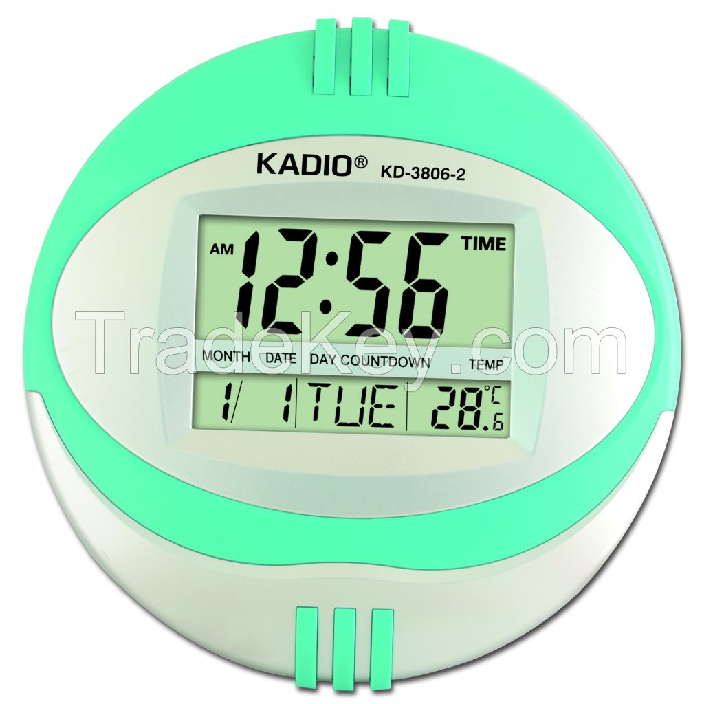 Digital Clock Wall Clock Desk Clock LCD Clock WITH CALENDER KD-3806-2