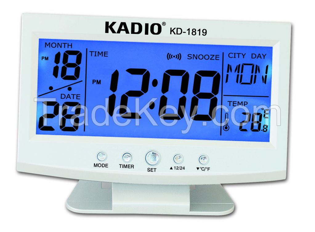 Digital Clock Wall Clock Desk Clock LCD Clock WITH CALENDER KD-1819